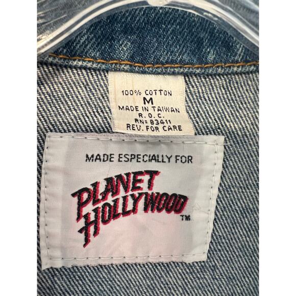 Vintage Planet Hollywood Las Vegas Denim / Jean Jacket Unisex Size Medium - Picture 5 of 12
